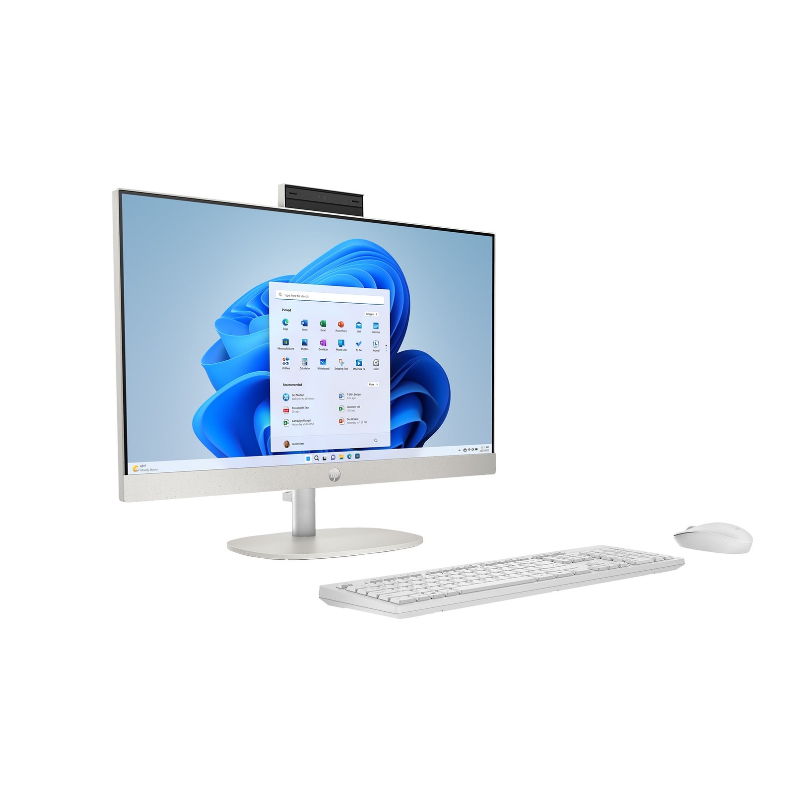 HP 24-cr0013w All-in-One Desktop 23.8" WUXGA Touchscreen i3-N300 0.8GHz Intel