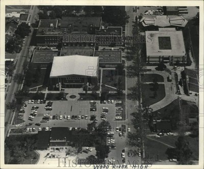 Press Photo Aerial of Wood River High School - ata02348