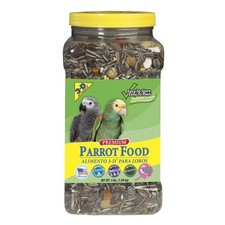 Premium Parrot Food Blend in Jar 4 lb Seed Mix for Birds