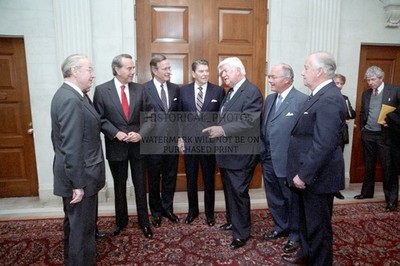 PRESIDENT REAGAN INAUGURATION 1981 WITH CONGRESSMEN 4X6 PHOTO