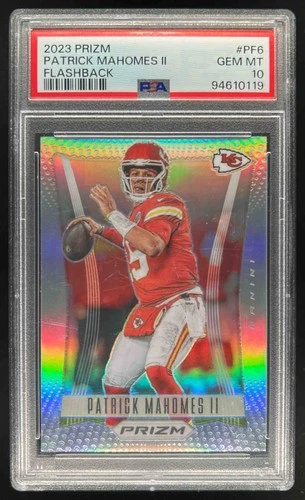 2023 Prizm Patrick Mahomes II Flashback Prizms Silver #PF-6 Chiefs PSA 10