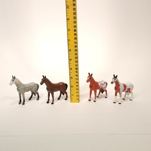 Horse Toy Equestrian Mare Figures Models Cake Toppers Farm Barn Pony Lot of 4