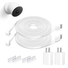 20FT Power Cord and Adapter for Google Nest Cam Outdoor or Indoor Battery , ...
