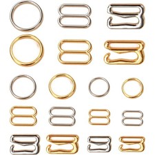 180 Pcs Bra Hook Replacement, Metal, Swimsuit Clips Adjustable Small, Silver