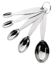 Stainless Steel Measuring Spoon Set Silver, Standard