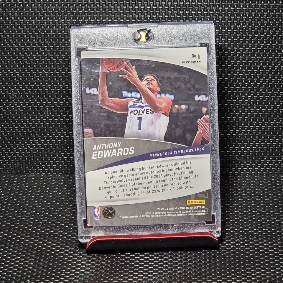 2022-23 Panini Mosaic - Elevate Anthony Edwards #5 Mosaic Prizm - Image 2 of 4