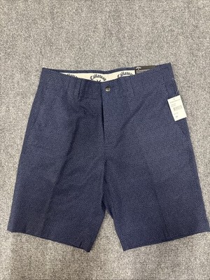  CALLAWAY MEN'S GOLF STRETCH SHORTS CGBSA0D1 COLOR PEACOT/BLUE NWT/SIZE 32