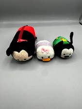 Disney Tsum Tsum Set of 3 Plush: Mickey Mouse Pencil Case Daisy and XMas Goofy
