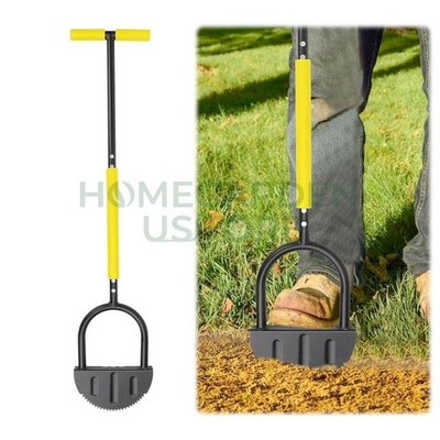 42'' Half Moon Edger w Steel Blade and Long Rubber Handle Saw-Tooth Garden Tool