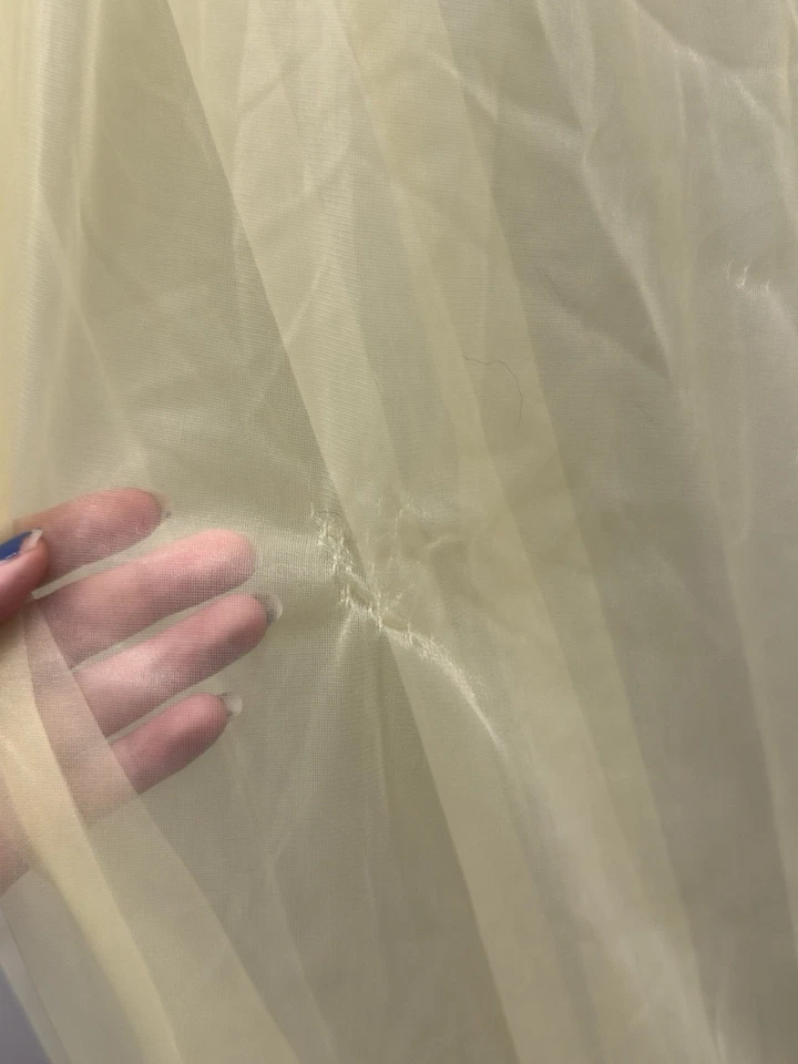 Vintage Movie Star Chiffon Yellow Peignoir Bed Robe Women Size Medium - Image 3 of 4