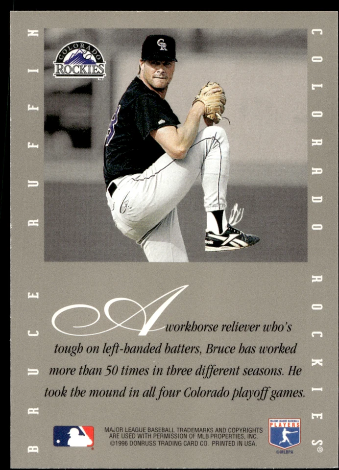 1996 Leaf Signature Series Bruce Ruffin Extended Series Autographs #NNO - Image 2 of 4