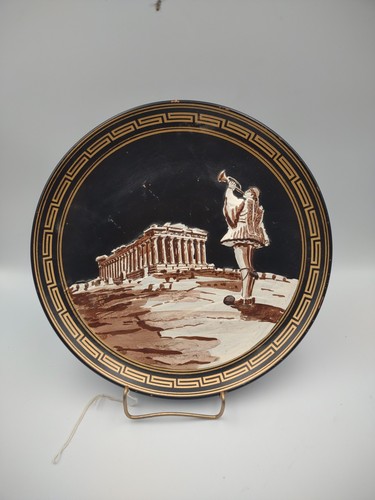 LOT OF 2 HAND MADE IN GREECE PANTHEON DISPLAY ART PLATES 11" - Picture 2 of 16
