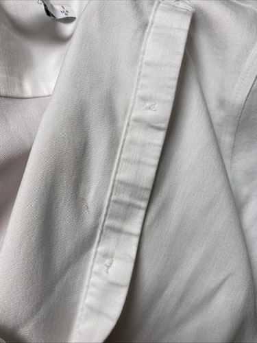 Chico’s 1 No Iron Stretch Solid Fitted Shirt Long SLV No Iron Optic White - Picture 9 of 10