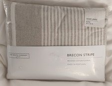 Pair Of White Company Brecon Stripe Pillowcases King-size Brushed Cotton Flannel