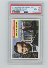 Abraham Lincoln/Barack Obama 2009 Topps American Heritage Heroes Edition Pop of