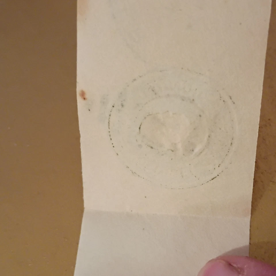 US Scott U424 1 Cent Franklin Embossed Stamped Envelope Corner w/1 1/2 surcharge - Image 4 of 4