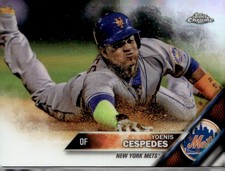 2016 Topps Chrome Yoenis Cespedes Prism Refractor 169 New York Mets