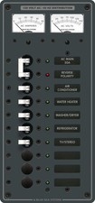 Blue Sea - 8074B-BSS Panel 120VAC 10pos V/A w/main 1EA 