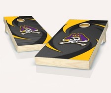 Cornhole Boards Set Skip's Garage East Carolina Pirates Foldable Wood Frames