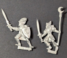 Warhammer Fantasy, 2x Shadow Warriors - Vintage Metal High Elves 1999 - Elf Mage