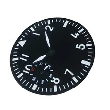 Green Luminous 38.9mm Black Watch Dial  Hands For ETA 6497 Watch Movement