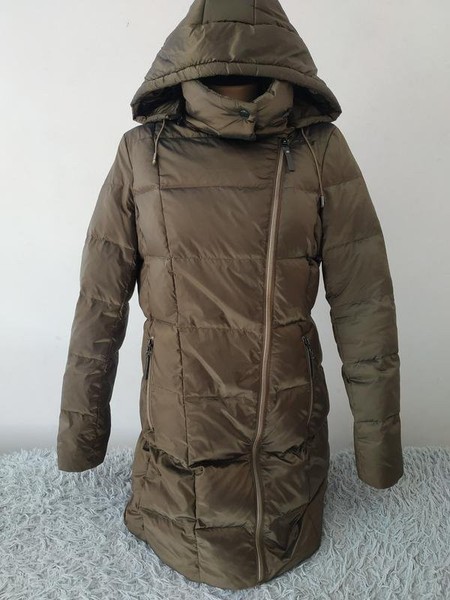 Women Kenneth Cole Puffer Jacket Khaki 38 / M / 46