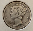1945-S Mercury Silver Dime 10(C) "Micro S" Variety Fine Details+