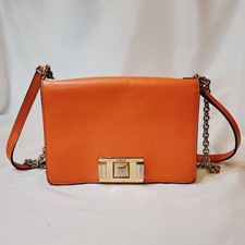 Bolso Bandolera Furla Mimi Mini Naranja Correa Cadena Cuero