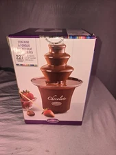 Nostalgia Chocolate Fondue Fountain 3-Tier 8 oz Capacity