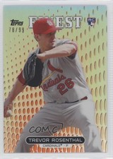 2013 Topps Finest Orange Refractor 78/99 Trevor Rosenthal #95 2x6