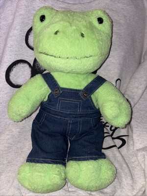 Build A Bear Spring Green Frog 16'' Stuffed Plush Animal No Sound Or Scent EUC