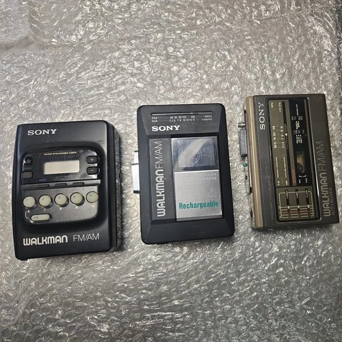 (3) Sony Walkman Cassette AM/FM Players "Repairs" WM-Fx20, WM-AF29, WM-F59/69