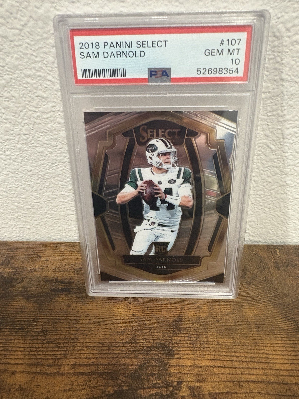 2018 PANINI SELECT SAM DARNOLD ROOKIE PSA 10 #107 SUPER BOWL CHAMPION