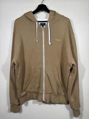 Noah NYC Thermal Lined Heavyweight Tan Zipup Hoodie 100% Cotton