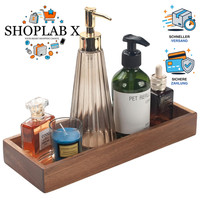 Badezimmer Tablett Akazienholz Kosmetik Organizer Dekorativ 30X11,5X4 Cm