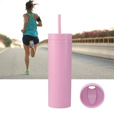 16oz Plastic Tumblers With Lids And Straws Frosting Matte Plastic Drinking Cups