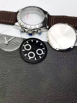 40mm VK63 Chronograph Case Luminous Sapphire Waterproof Diver Style