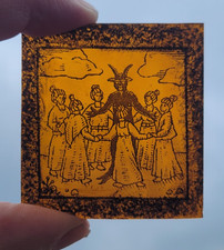 Stained Glass devil witches pagan occult folk art witch