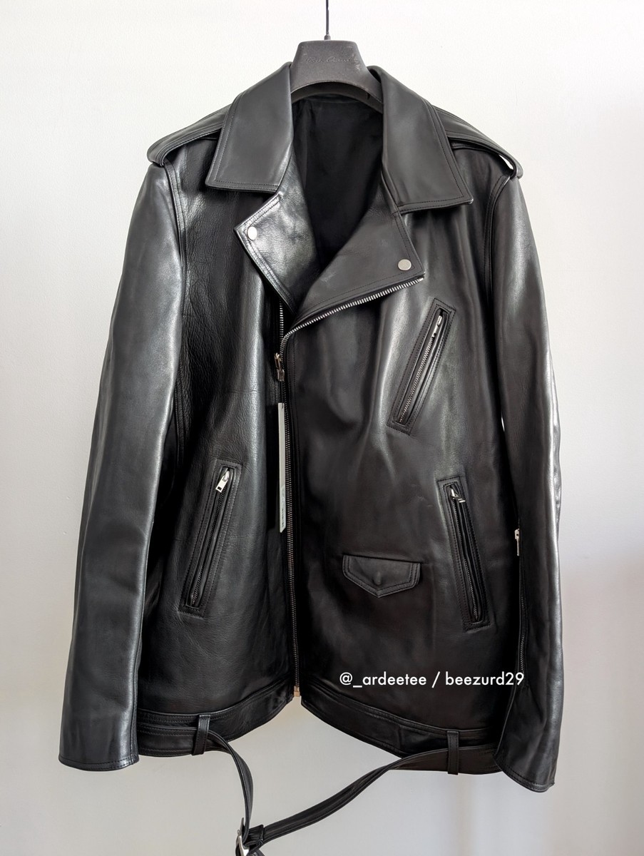 NEW* $7K RICK OWENS RARE SAMPLE HEAVY LEATHER JUMBO LUKE STOOGES