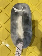 NWT Womens Fuzzy Bubba Grey Comfy Stretchy Slippers