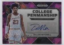 2023 Panini Prizm Draft Picks Purple Ice 47/75 Dillon Mitchell #CP-DMC Auto 12yh