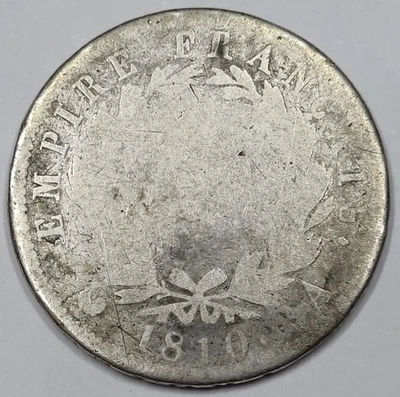 RARE Monnaie Argent, 2 Francs 1810 A, Napoleon (Paris) - Photo 1/3