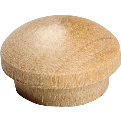 Waddell 8400.50-CS Series Screw Hole Button, 1/2 in Head, Birchwood