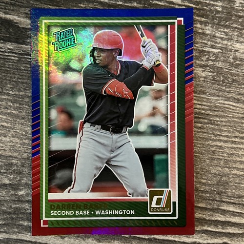 2025 Donruss Darren Baker Red & Blue Foil #43 Rated Rookie Nationals - Afbeelding 1 van 2