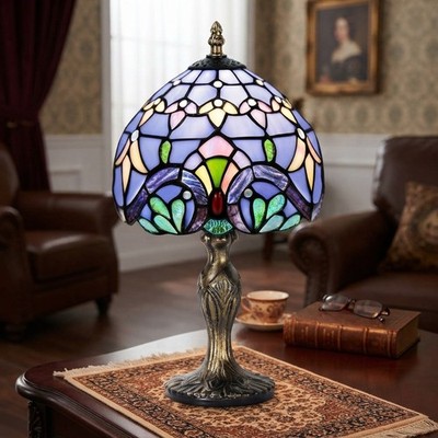 Langlebige und einzigartige Buntglas Tischleuchte - ideales Geschenk für Kunstliebhaber