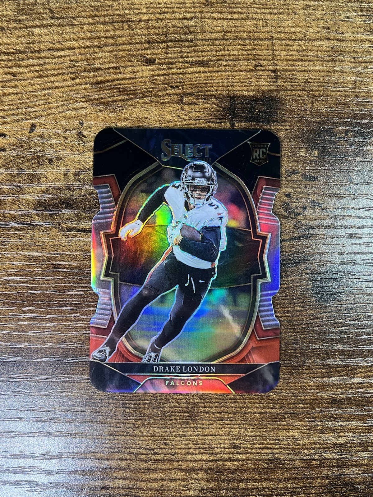 2022 Select Drake London #35 Concourse Die Cut RC Red Black