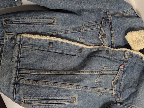 Levi Lined Blue Jean Trucker Jacket, Men's M - Picture 22 of 24