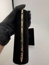 7" 5.6mm Figaro Link Bracelet 18K Gold Filled