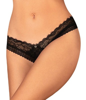Obsessive Sexy Schwarzer Tanga mit dezenter Spitze Medilla XSS