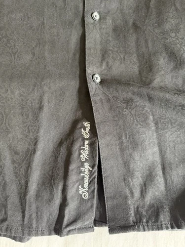 Robert Graham Men’s 3XLT Big & Tall Black Paisley Short Sleeve Button-Up Shirt image 3